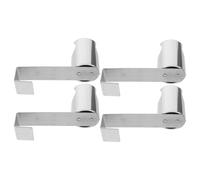 HAMPPLIES Lot De 4 Crochets De Nettoyage Pour Wc Accessoire D'Hygiène Pour Bidet Douchette De Toilette Murale Crochet De Rangement Pour Salle De Bain Support De Douchette Argenté