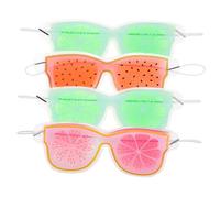 HAMPPLIES Lot De 4 Masques Yeux En Gel Froid Pvc, Taille Garçon Et Filles, Patchs Rafraîchissants Transparents Multicolores, Bandeaux Relaxants Pour Dormir Et Soulager La Fatigue Oculaire