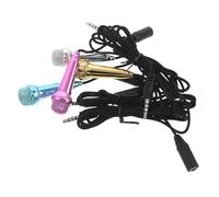 HAMPPLIES Lot De 4 Microphones De Karaoké Pour Enregistrement Mini Microphone De Téléphone Portable À Condensateur Professionnel Filaire Petit De