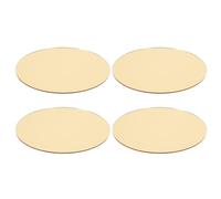 HAMPPLIES Lot de 4 Plateaux Décoratifs Ronds Dorés en Acrylique Miroir 20 Cm Diamètre Épaisseur 1,5 Mm, Centres de Table Élégants pour Mariage, Présentation Bijoux et Décoration