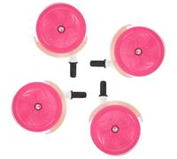 HAMPPLIES Lot de 4 Roues de Rechange Silencieuses Pivotantes pour Trotteur Bébé, Roues Universelles en Plastique Solide Fixation Enfichable, pour Poussettes et Déambulateurs, Usage