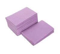 HAMPPLIES Lot de 50 Tapis Jetables pour Table de Manucure, Taille Moyenne, Imperméable et Résistant, Couleur Violet, Usage Professionnel pour Manucure et Limage, Coussinets de Table