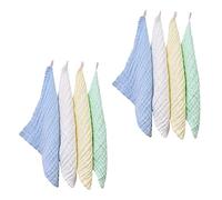 HAMPPLIES Lot de 8 Lingettes pour Bébé Mousseline Coton Doux 28x28 Cm Multi-couleurs, Serviettes Absorbantes Peau Sensible, Lavables, pour Toilette et Bain -né