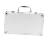 HAMPPLIES Mallette de Rangement Aluminium Multifonction Poignée Renforcée Boîte Portable pour Outils Cosmétiques Remède Adaptée Maison Bureau Déplacement 29X16X7Cm