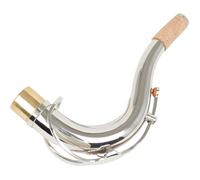 HAMPPLIES Manche Incurvé pour Saxophone Ténor en Laiton Argenté 27,5 Mm, Cou de Remplacement pour Saxophone si Bémol, Accessoires pour Instrument de Musique à Vent