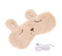 HAMPPLIES Masque de Sommeil Chauffant USB pour Yeux Compresse Vapeur Rechargeable Température Hydratant et Apaisant pour Détente
