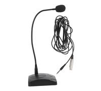 HAMPPLIES Microphone à Col de Cygne Filaire pour Conférence Bureau Microphone Condensateur Haute Sensibilité Support Stable Antidérapant Usage PC et Enregistrement Polyvalent