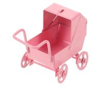 HAMPPLIES Mini Brouette en Métal Vintage pour Maison de Poupée Chariot Miniature Décoratif Accessoires Maison Miniature Modèle Réduit Roues Objet Décoratif pour Micro-Paysage Intérieur