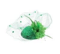 HAMPPLIES Mini Chapeau Vintage Vert avec Voile pour Fête Irlandaise Saint Patrick Accessoire Rétro Élégant pour Filles et Tout Petits pour à Thème et Célébrations Festives