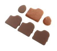 HAMPPLIES Mini Houppettes Maquillage Chocolat Doux Éponge Visage Petit Pouce pour Fond de Usage Sec et Humide Texture Douce Adaptée