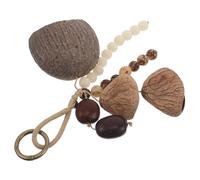 HAMPPLIES Nutshell Rattle Shaker Instrument Percussion African Natural Hand Bell For Meditation Yoga Therapy Sound Healing