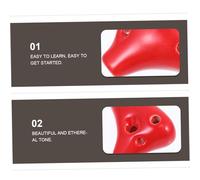HAMPPLIES Ocarina Alto Argile Dolomitique Rouge Instrument Musical pour Débutants Doux et Mini Ocarina Facile à