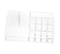 HAMPPLIES Organisateur Maquillage Acrylique Transparent avec Compartiments Rangement Cosmétique Élégant pour Bureau et Salle de Bain Design et Moderne Boîte Rangement Cosmétique Compacte