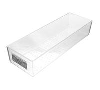 HAMPPLIES Organisateur Tiroir De Bureau Polyvalent Transparent, 4 Plateaux Empilables, Rangement Maquillage Cuisine, Grosse Taille, Boîte De Rangement Modulable Pour Espace Optimisé