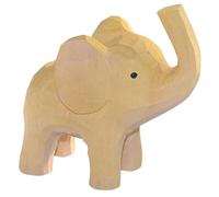 HAMPPLIES Ornement Éléphant Bois Compact Décoration Salon Décoration Intérieure Originale Bois Sculpté pour Bureau et Maison