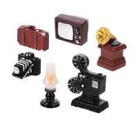 HAMPPLIES Ornement Miniature Vintage Appareil Photo Rétro Décor Maison Poupée Accessoires Réalistes pour Salon et Bar