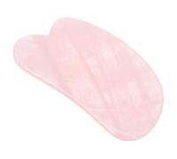 HAMPPLIES Outil de Massage Guasha Jade Rose pour Visage et Corps Planche de Grattage Favorise la Circulation Sanguine et Améliore Teint Kit de Massage Portable