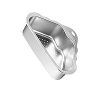 HAMPPLIES Panier Triangulaire Inoxydable Panier de Drainage Cuisine Capacité Égouttoir Angle pour Évier et Support Rangement Alimentaire Polyvalent