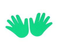 HAMPPLIES Patchs D'empreintes de Mains Vertes en Plastique pour Garçon et Filles, Autocollants Éducatifs pour Exercices de Coordination et Point de Massage la Maison Bureau