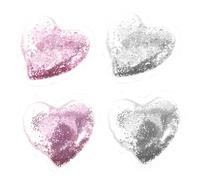 HAMPPLIES Patchs Oculaires En Gel Rafraîchissants 4 Pièces, Forme Cœur, Réutilisables, Adaptés Pour Soulager Les Poches Yeux, Soins Visage Et Détente, Couleurs Rose Et Argenté