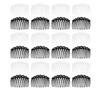 HAMPPLIES Peignes à Cheveux Latéraux en Plastique Rétro 24pcs 7,5 Cm 11 Dents, Compacts et Élégants pour Coiffure Quotidienne et Soirées