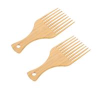 HAMPPLIES Peignes à Dents Larges Antidérapants en Matériau Synthétique Confortable 2 Pièces pour Hommes pour Cheveux Bouclés pour Voyages et Salons