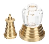 HAMPPLIES Pendentif Ouvrable Tour Blanche en Laiton Et Acrylique 8 Cm, Breloque Bouddhisme Tara Légère, Charme Spirituel pour Fabrication De Bijoux Et Usage Personnel