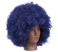 HAMPPLIES Perruque bouclée africaine perruques de style afro pour femmes noires pour femmes noires Fil haute température Bleu