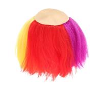 HAMPPLIES Perruque Colorée pour Costume Clown Multicolore Fluffy Confortable et Réutilisable pour Halloween et Spectacles de Rôle