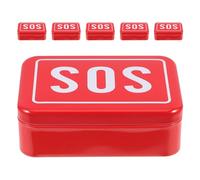 HAMPPLIES Pilulier de Voyage en Métal Résistant Étanche Petite Boîte Sos 6 Compartiments Organisateur Portable pour Remède Trousse Compacte pour Survie et Urgences en Extérieur