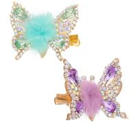 HAMPPLIES Pinces à Cheveux Orné de Cristaux Lot de 2 en Métal Design Mobile Accessoires pour Cheveux pour Dames Lors de Fêtes à Thème Spéciales
