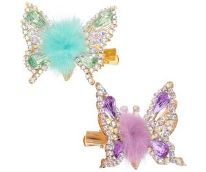 HAMPPLIES Pinces à Cheveux Orné de Cristaux Lot de 2 en Métal Design Mobile Accessoires pour Cheveux pour Dames Lors de Fêtes à Thème Spéciales