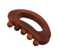 HAMPPLIES Planche de Massage Facial en Bois de Hêtre Carbonisé avec 5 Perles Semi-circulaires Outil Gua Sha Portatif pour Massage du Visage et Corps pour Relaxation Musculaire