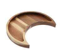 HAMPPLIES Plateau De Rangement Bois Forme Lune Présentation Fruits Secs Organisateur Bijoux Plateau Assiettes Bois