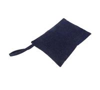 HAMPPLIES Pochette à Maquillage en Denim Délavé Bleu, Trousse de Toilette Compacte Multifonction, Paquet Porte-Monnaie Pratique et Trousse de Voyage pour Soins Peau, Accessoire Beauté