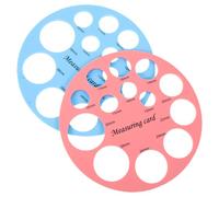 HAMPPLIES Pochoirs Circulaires de Mesure des Mamelons Bébé, Outils Précis de Dimensionnement des Téterelles, Silicone Souple, Couleurs Rose et Bleu Clair, Usage Alimentation Biberon, Lot