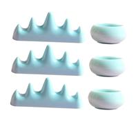 HAMPPLIES Porte-clou Et Gobelet De Lavage Pour Stylo De Manucure 6 Pièces, Taille Standard, En Plastique Résistant, Pour Professionnels Et Usage Domestique, Accessoires Nail Art Pour Salon De Beauté