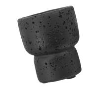 HAMPPLIES Pot à Allumettes Vide en Imitation Pierre Volcanique Noir Gris 6,8 X 8 Cm, Conteneur D'allumettes en Ciment pour Décoration Intérieure et Rangement Bureau, Boîte Rustique