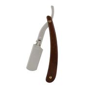 HAMPPLIES Rasoir Droit Manuel Bois Poignée Ergonomique Compact Pour Hommes Coiffeur Usage Professionnel Et Voyage