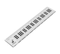 HAMPPLIES Règle Transparente 15 CM en Plastique Multifonctionnelle Touches de Piano et Notes de Musique Outil de Mesure Précis pour Étudiants Architectes Dessin Technique et Fournitures