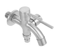 HAMPPLIES Robinet Inox Double Sortie Allongé Multifonction pour Machine à Laver Cuisine avec Embout Fileté