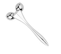 HAMPPLIES Rouleau Visage Masseur à Rouleau Visage Format Compact Portable Massage Facial Anti-âge Et Yeux Pour Soins Peau Argenté