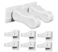 HAMPPLIES Serrure De Porte De Sécurité Pour Garçons Et Filles Poignée De Porte à l 39 Épreuve Des Enfants Support Adhésif En Abs Sécurité Bébé Aucun Perçage Nécessaire