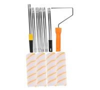 HAMPPLIES Set Peinture avec Perche Acier Inoxydable Outil Mural Pratique avec Compatible Peinture et Huile Manche Ergonomique pour Travaux Précis