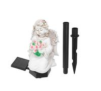 HAMPPLIES Solar Angel Garden Light Solar Powered LED Outdoor Decorative Stake Lamp For Patio Cemetery Lawn