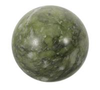 HAMPPLIES Sphère de Jade Naturelle Boule de Cristal Verte Polie pour Feng Shui Décoration de Bureau et Abondance Sculpture Chinoise Énergie Spirituelle
