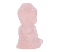HAMPPLIES Statuette Bouddha Garçon Fille Quartz Rose Naturel Sculpté Main Figurine Chanceuse pour Décoration Spirituelle et Harmonie Maison