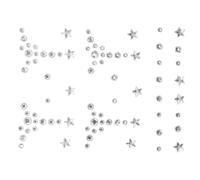 HAMPPLIES Stickers Visage Strass Autocollants Taille Unique Pierres Précieuses Perles Pailletées Festival Maquillage Corps