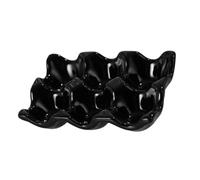 HAMPPLIES Support à Œufs Céramique Noir Distributeur Et Organisateur Pour Réfrigérateur Et Cuisine Plateau Et Élégant Anti-roulement Rangement Pratique Pour Œufs Durs Et Décoration Moderne