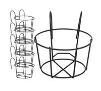 HAMPPLIES supports pour plantes d'intérieur support de suspension pour jardinière fer noir 6Pcs pour flowerpot et window boxes planters usage sûr en extérieur pour wall et gardening